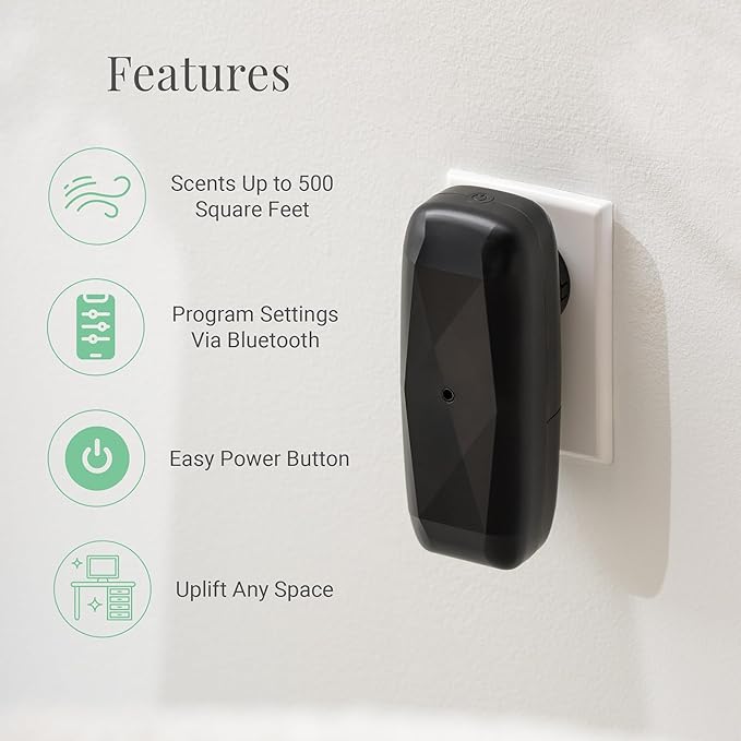 Air Esscentials The Diamond Gift Set, Smart Scent Air Machine for Home with Refreshing Herbal & Citrus Aromas, Waterless Fragrance Oil Diffuser, White Tea & Thyme, Green Tea Lemongrass, Black