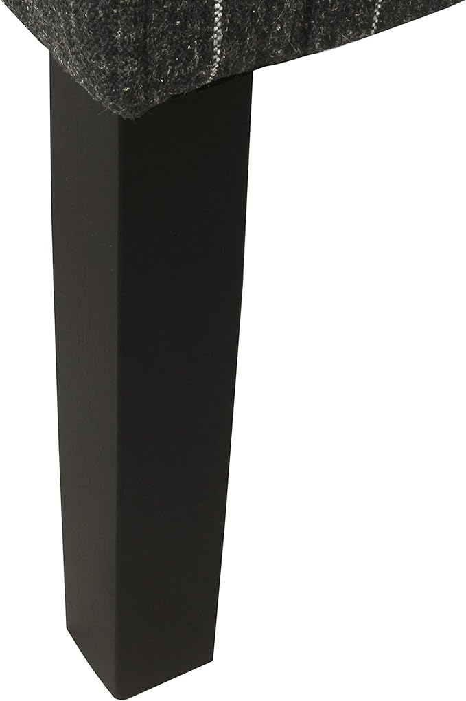 Homepop Home Decor | Upholstered Classic Swoop Arm Accent Chair | Accent Chairs for Living Room & Bedroom | Decorative Home Furniture, Black Windowpane