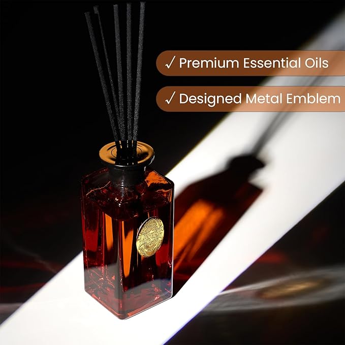 M&SENSE 10.14 oz Large Reed Diffuser Set | Magical Oriental Scent Oil Diffuser with Sticks |Hotel Collection Non-Toxic Essential Oil |for Bedroom Bathroom Living Room