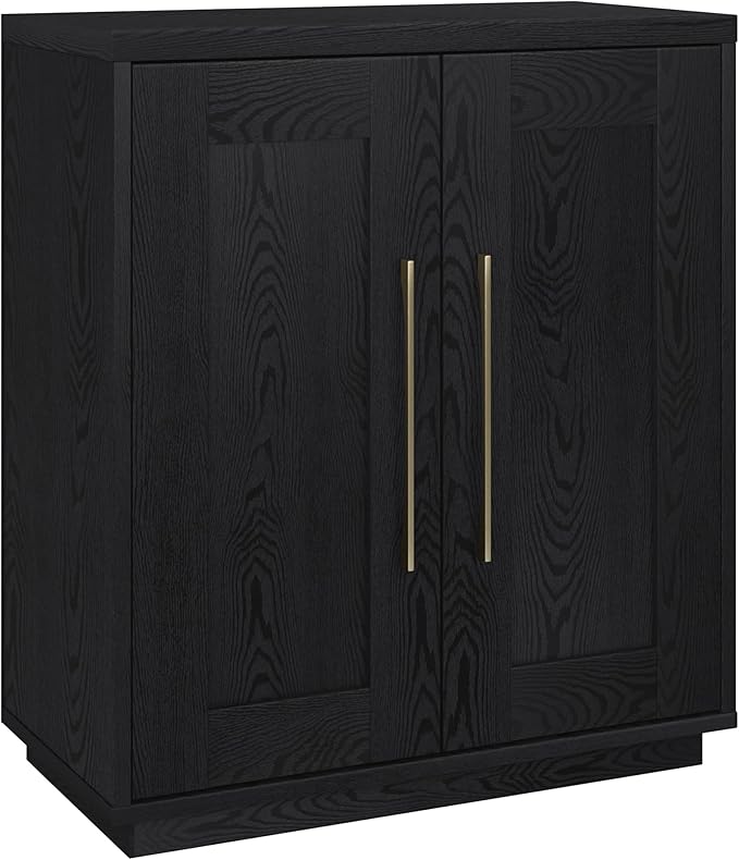 Henn&Hart Tillman Accent Cabinet, 28" Wide, Black