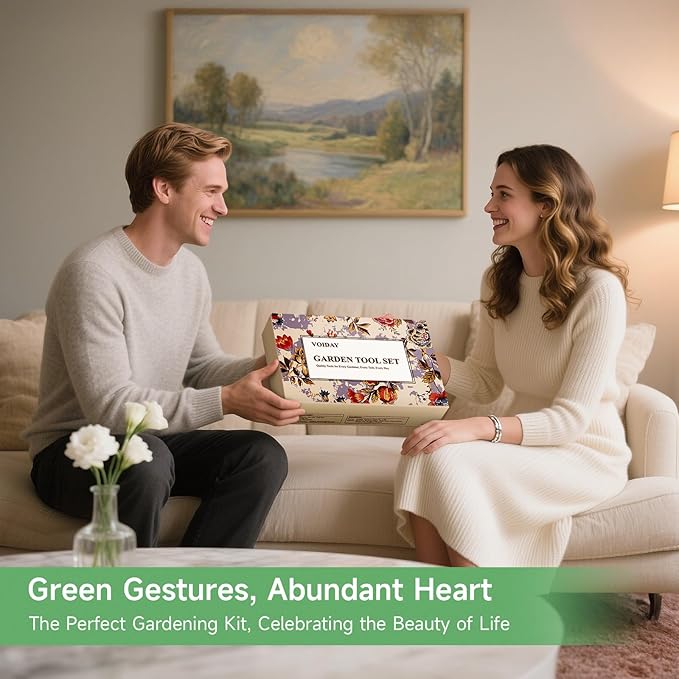 9-Piece Gardening Tools Set - Complete Gardening Kit with Heavy-Duty Stainless Hand Tools, Durable Storage Bag with Garden Accessories, Ideal Gardening Gifts for Women, Men, Gardeners