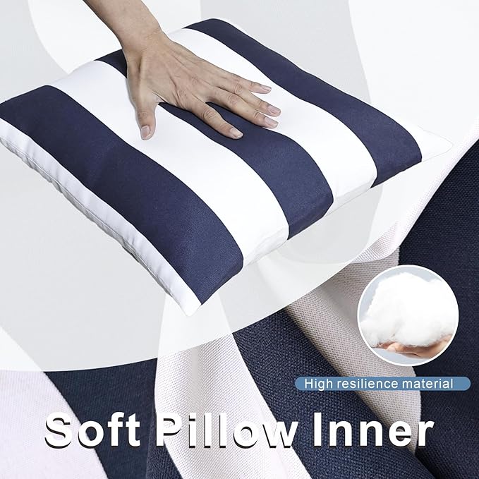 JMGBird Pack of 2 Decorative Pillows with Inserts Outdoor Pillows for Patio Furniture,18x18 Inch Throw Pillow for Couch, Bed, Sofa, Bench, Chair