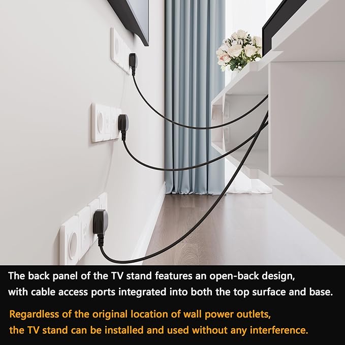 86-inch Wall-Mounted TV Stand, Accommodates 50- to 75-inch TVs, Features Hidden Cable Management, high Weight Capacity, and Space-Saving Walnut Floating TV Stand