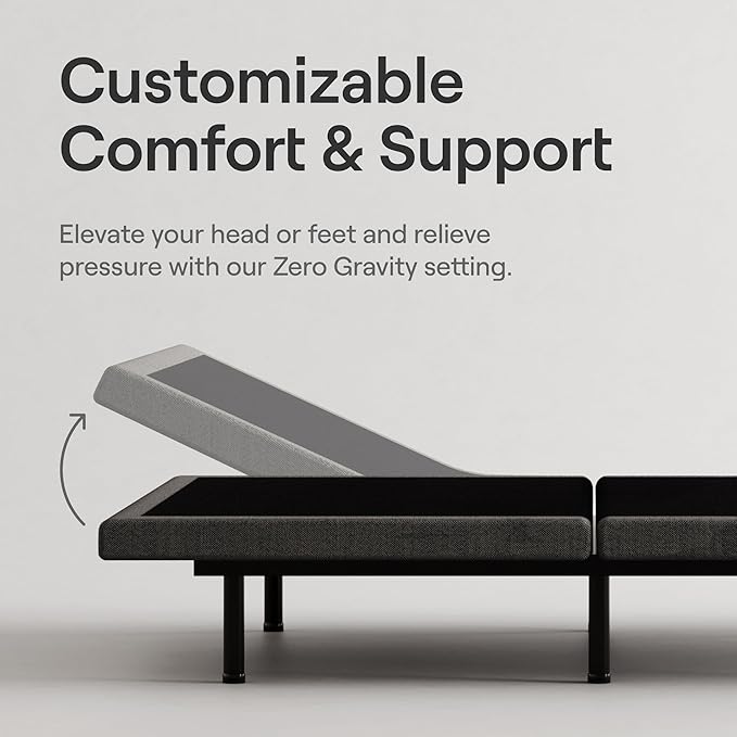 Nectar Premier Full Adjustable Base & 13” Hybrid Mattress (New) - Head & Foot Incline - Medium Firm Memory Foam & Coils - Cooling Upgrade - 3 Massage Settings - 365-Night Trial & Forever Warranty