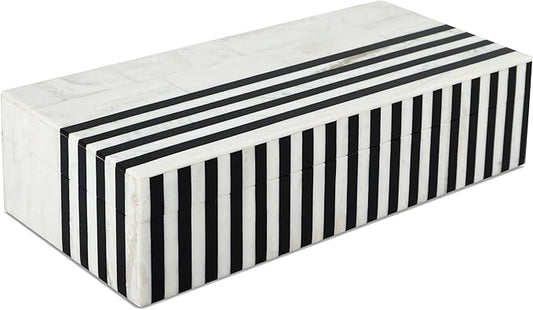 Handicrafts Home Handmade Mono Collection Decorative Jewelry Box Organizer – Keepsakes, Trinkets, and Home Decor – Antique Coffee Table Storage, Memory Box, Farmhouse Style Decor Lead, 10x4.5x2.5