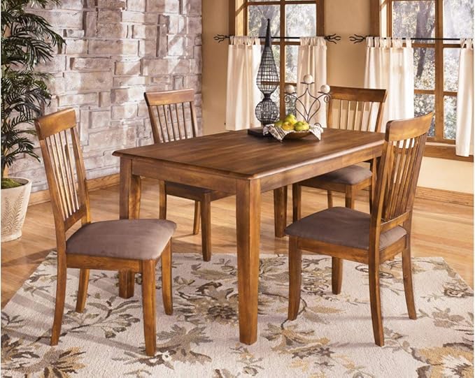 Signature Design by Ashley D199-01 Berringer 18" Rustic Dining Chair with Cushions, 2 Count, Light Brown