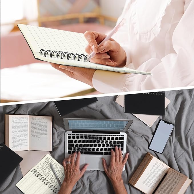 Jutom 2 Pcs Small Spiral Notebooks Memo Pads 3x5 Bulk Small Pocket Notebooks Mini Notepads with Lined Pages Mini Journals for Office Back to School Work Writing Supplies, 120 Pages (Black)