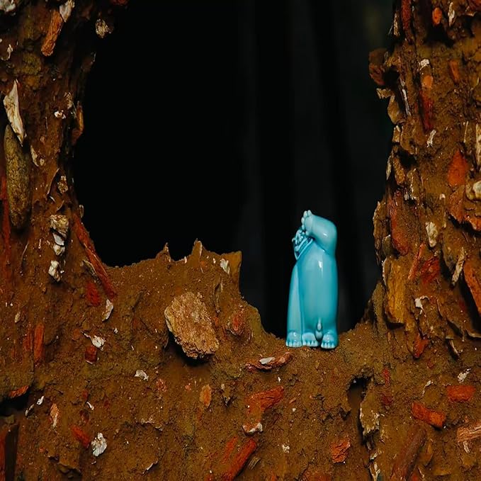 Ceramic Fengshiyeh Statues Set, Traditional Culture Figurines, Handcrafted Porcelain Decor for Home Office, Lucky Guardian Lions Sculptures as Unique Gift (1, Luck Lion C)