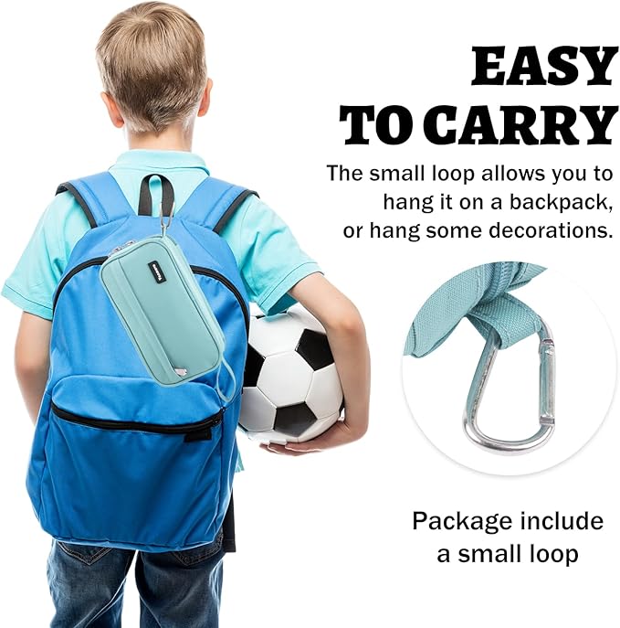 Pencil Case Big Capacity Pen Pouch Large Storage Holder Marker Pen Bag Durable 3 Compartment School Office Desk Organizer Portable Cute Zipper Stationery for Kids Teen Student Boys Girls Adults