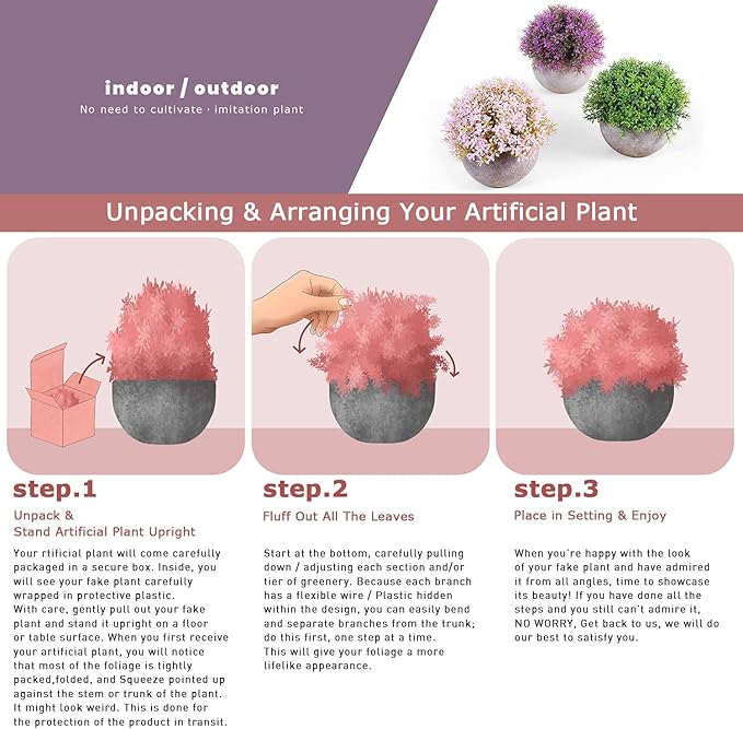 Artificial Boston Fern Plants Bushes Faux Plants Shrubs Greenery for House, Office, Garden, Inddor and Outdoor Decor (Standard)