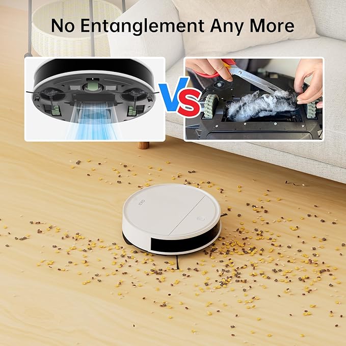 OKP Life Robot Vacuum and Mop K5P Pro 2-in-1, 5000Pa Suction Robot Vacuum Cleaner, Self-Recharging, Wi-Fi/APP/Alexa/Remote Control, Ideal for Hard Floors & Pet Hair