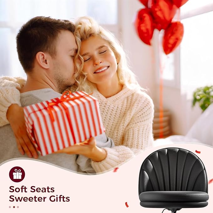 COMHOMA Vanity Chair with PU Leather, Small Tall Armless Chair with Back, Cute Candy Chair for Girls Gift Living Room/Makeup Room/Bedroom/Kitchen (Height Use: Adjustable from Desk to Bar Height)