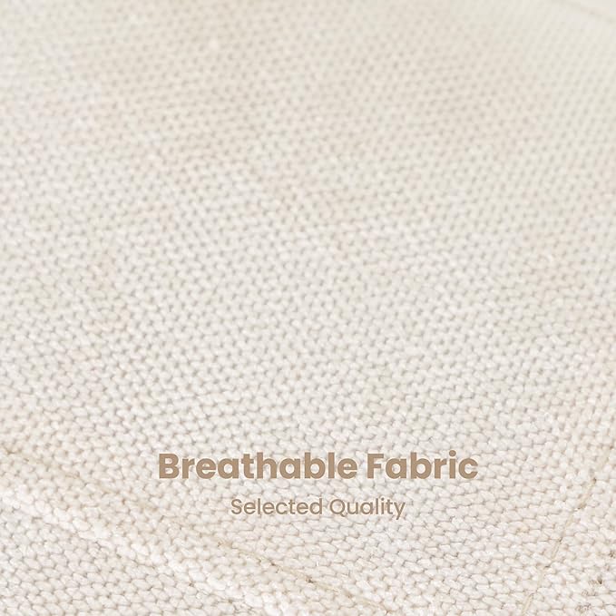 PHI VILLA Farmhouse Bar Stools Set of 4 - Wood Bartools with Upholstered Saddle Seat, 24 inch stools for Kitchen Counter Set of 4