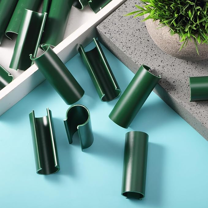 Jetec 16 Pcs PVC Pipe Clamps Greenhouses Strap Clips 2.4 Inches Long Summer PVC Water Pipe Clamps Strap Clips for Woodworking(for 1 Inch PVC Pipe,Green)