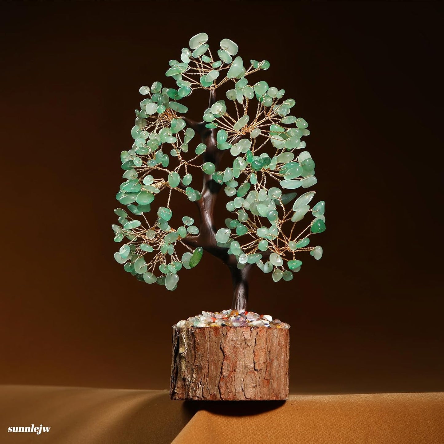 Green Chakra Crystal Tree of Life,Crystals and Healing Stones,Fengshui Money Tree,Birthday Gifts for Women,Spiritual Meditation Gifts for Positive Energy,Crystal Decor