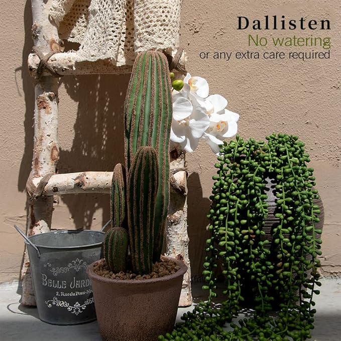 6 Pcs Artificial Succulents Hanging Plants, Fake String of Pearls Greenery Plants, Decoration for Wall, Home, Backdrop, Garden, Indoor and Outdoor