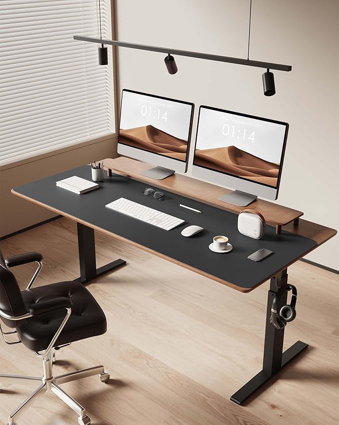 YSAGi Leather Desk Pad Protector, Office Desk Mat, Large Mouse Pad, Non-Slip PU Leather Desk Blotter, Laptop Desk Pad, Waterproof Desk Writing Pad for Office and Home (Dark Grey, 47" x 17")