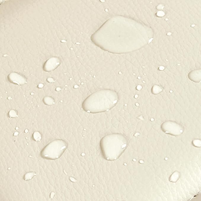 Yaheetech Bart Stools Set of 4, PU Leather Adjustable Barstools with Armrest, Counter Height Stool Chairs with Thickened Seat Cushion for Kitchen Island, Beige