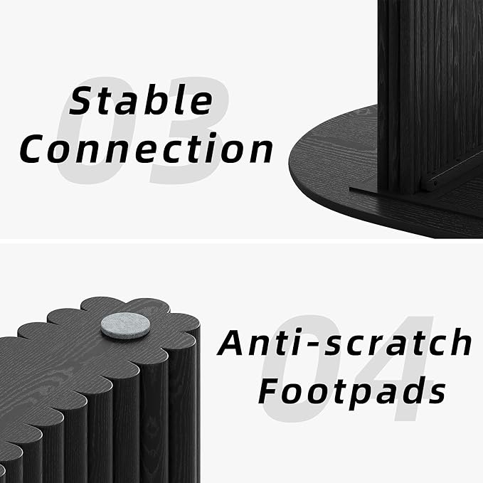 Casaphoria 67" Oval Dining Table, Modern Kitchen Table for 4-6, Farmhouse Style Large Table, Easy Assembly for Living Room, Kitchen and Bar, Black