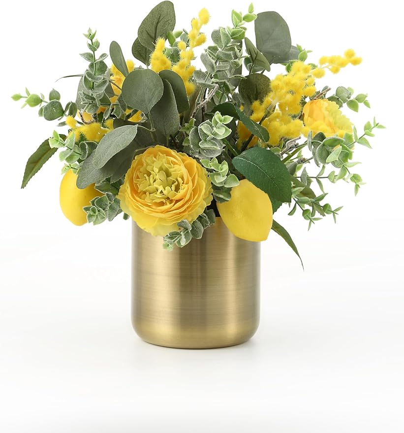 Timeless Luxe Bloom - Premium Artificial Fake Flower for Outdoor, Indoor, Garden, Home, Office, Bouquet Centerpiece Wedding, Event, Party Decoration (Sunhine Bliss Bouguet)