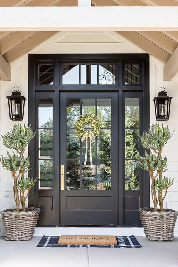 Briful 4Ft Tall Artificial Agave Plants Fake Plants Large Yucca Elephantipes in Pots Agave Americana Artificial Tree for Home Office Décor