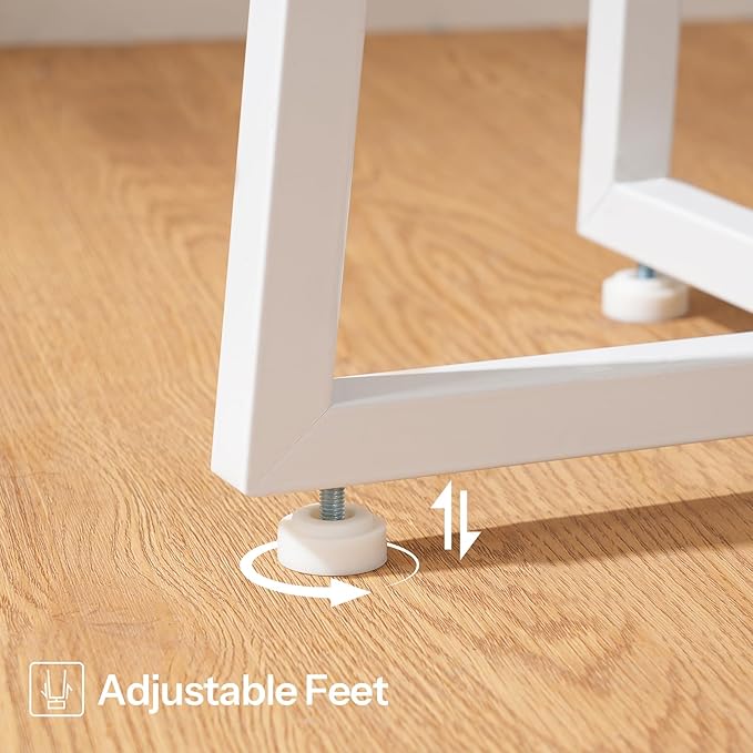 HOOBRO Side Table, Round End Accent Table with Sturdy Metal Pedestal, 15.7" Round Nightstand, for Living Room, Bedroom, Balcony, Office, White WW95BZ01