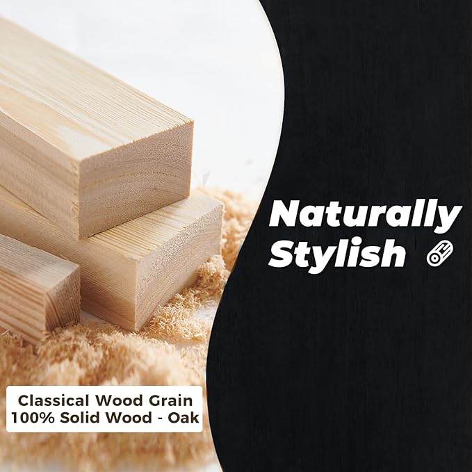 DELAVIN 70.8" Large Solid Wood Dining Table for 6-8 People, Mid Century Modern Rectangular Oak Kitchen Table, Farmhouse Dining Room Table, Easy Assembly, Black