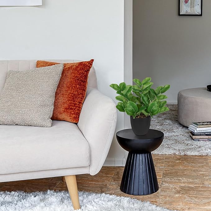 Briful Faux Plants Indoor, Artificial ZZ Plants in Black Pot Fake House Silk Plants for Home Office Dining Table Shelf Decor Bathroom Aesthetic (Green, 1Pack)