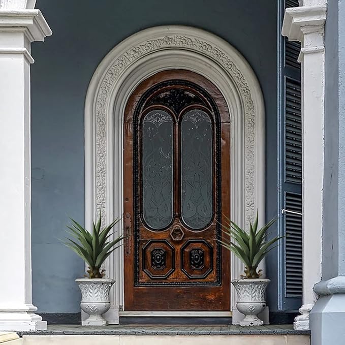 Damomo 27 Inch Agave Artificial Plant, Sansevieria Snake Feaux Plants Fake Green Plastic Barbed Potted, Greenery Decoration Office/Garden/Indoor(2pcs)