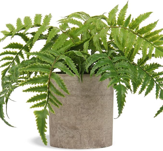 Small Fake Plant Potted Plants Artificial Decor Silk Boston Ferns Plant Faux Plants in Pots for Home Living Room Bedroom Desk Bathroom Window Shelf Farmhouse Decoration