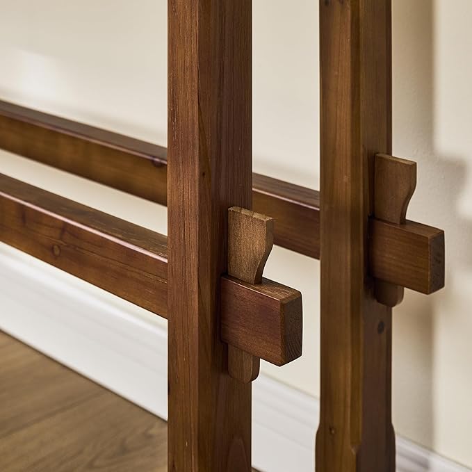 Narrow Entryway Table 59" Farmhouse Wood Long Skinny Console Table for Entryway Rustic Sofa Table for Living Room/Hallway/Reception/Bedroom, Walnut