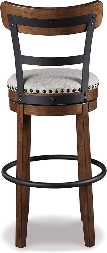 Signature Design by Ashley Valebeck 30" Farmhouse Pub Height Barstool, Brown