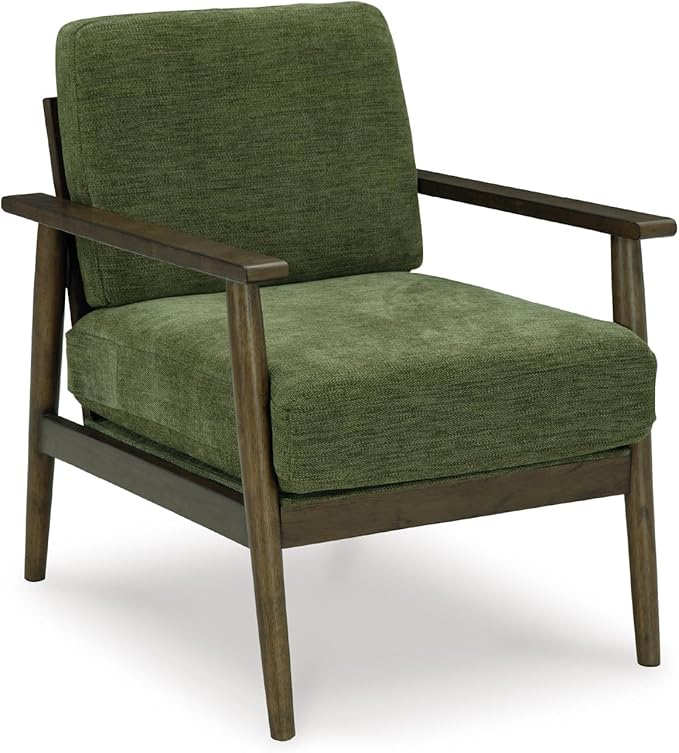Signature Design by Ashley Bixler Mid-Century Modern Upholstered Showood Accent Chair, Green