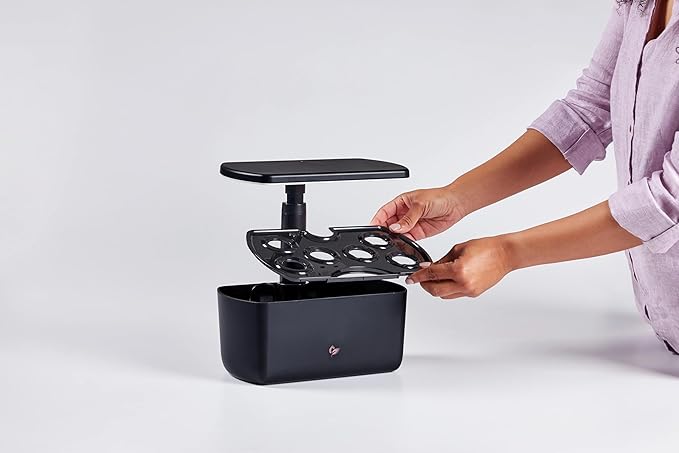 AeroGarden Harvest Lite, Indoor Garden Hydroponic System with LED Grow Light, Holds up to 6 AeroGarden Pods, Black