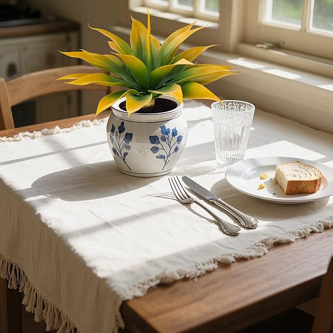 Artificial Agave Faux Agave Fake Greenery Outdoor Artificial Plants Fake Plants for Indoor Home Decoration Plastic Plants Outdoor Decor Front Porch Decor Simulation Plants 18In(Yellow) 2Pack