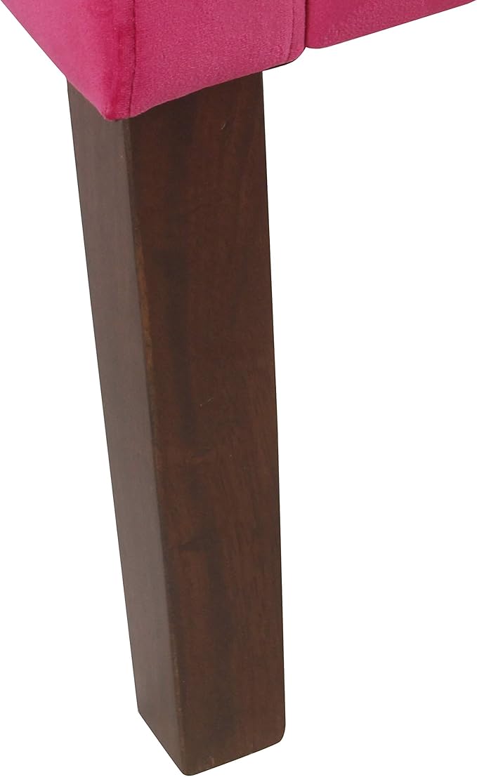 Homepop Home Decor | Upholstered Classic Swoop Arm Accent Chair | Accent Chairs for Living Room & Bedroom | Decorative Home Furniture, Pink