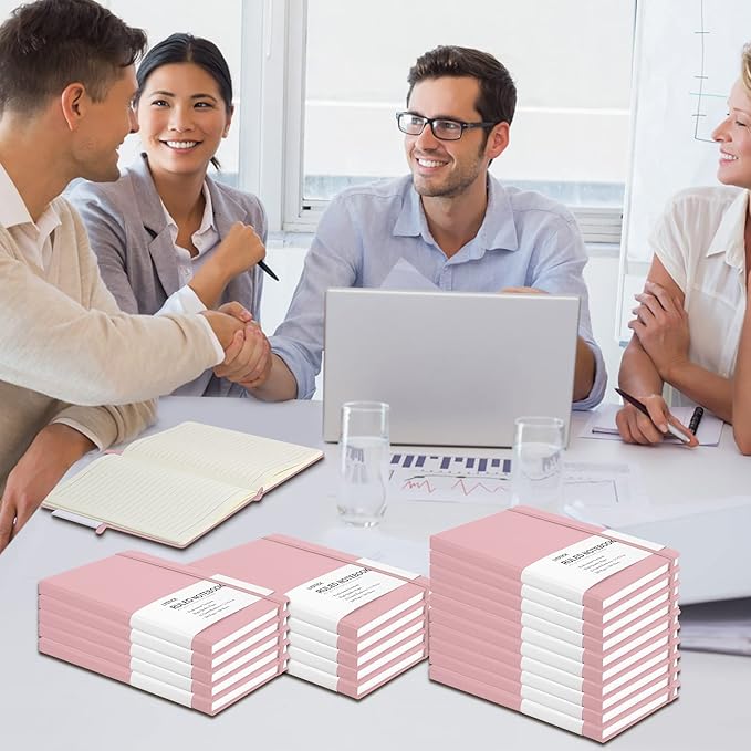 20 Pack Journals for Writing College Ruled Notebooks Journal in Bulk, Hardcover Notebooks (200Pages) for Note Talking, Lined Bullet Journals for Home School Office, 5.7"x8.4", Pink