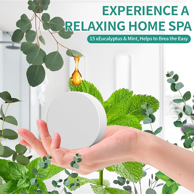 Shower Steamers Aromatherapy 15 Pack Bath Bombs Gifts for Women & Men Organic Eucalyptus & Menthol Essential Oil, Spa Relaxing Birthday Gifts for Wife & Husband, Travel Essentials Aromatherapy