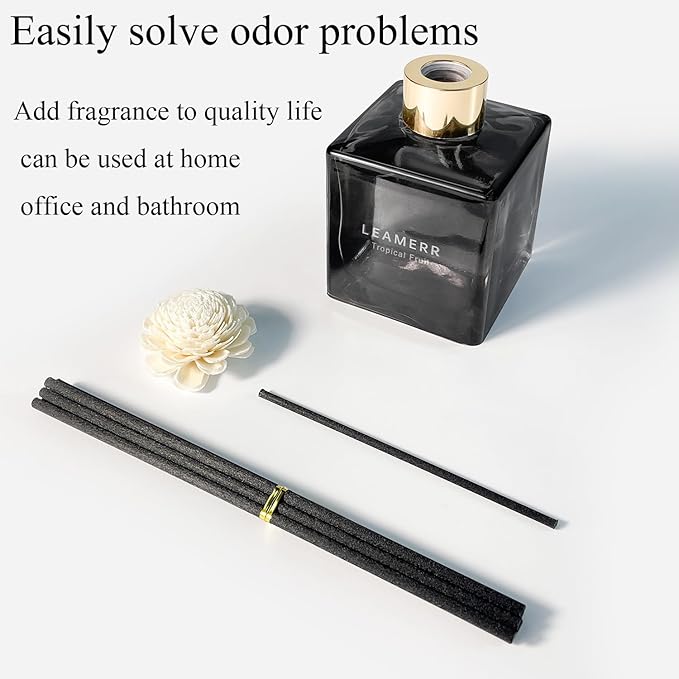 Reed Diffuser Set, My Way Floral Fragrance Diffuser 6.1 fl oz with 6 Reed Sticks Long-Lasting Home Fragrance Reed Diffuser for Home Room Office Bathroom Shelf Decor