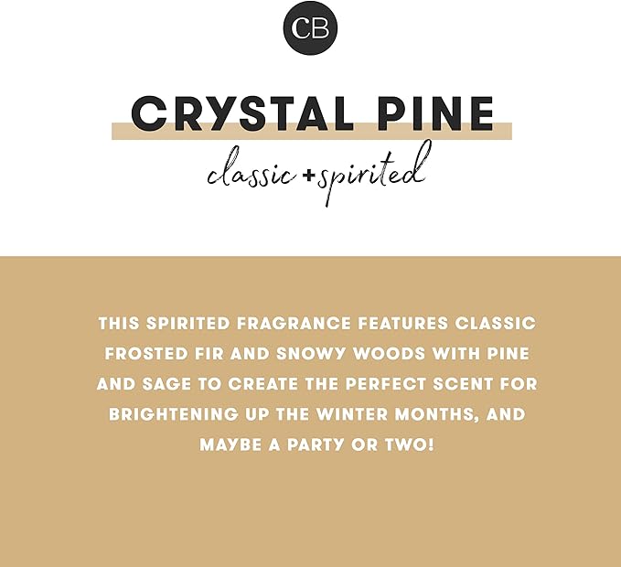 Capri Blue Glimmer Jar Candles - Luxury Holiday Scented Candles for Home - Long Lasting Soy Wax Blend - Scented Holiday & Home Decor - Crystal Pine Oversized Signature Jar (28 oz)