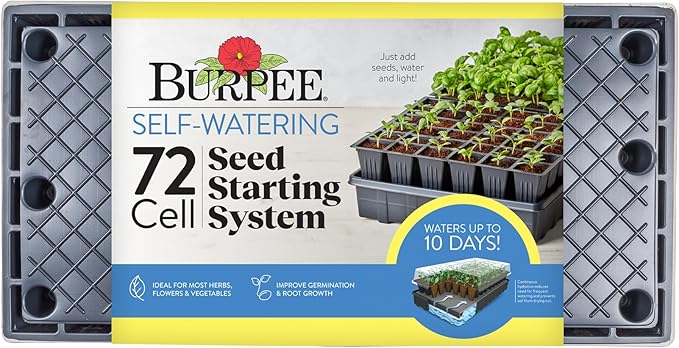 Burpee Self-Watering Seed Starter Tray, 72 Cells