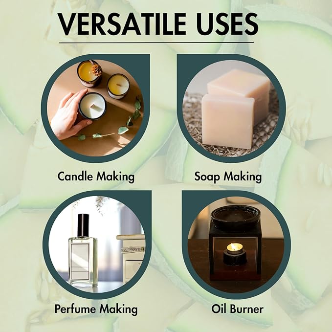 G's Breeze Cucumber Melon Diffuser Oil Refill - Refreshing, Sweet & Juicy Aroma, 48 Hour Long-Lasting Scent, Odor Eliminating Fragrance for Home & Office - 60 ML