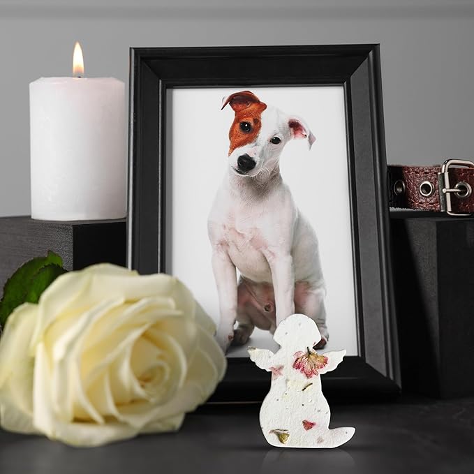24pcs Seed Paper – Pink Plantable Wildflower for Pet Lovers, Pet Owners, Memorials & Other Milestone Celebrations (Pink - Dog)