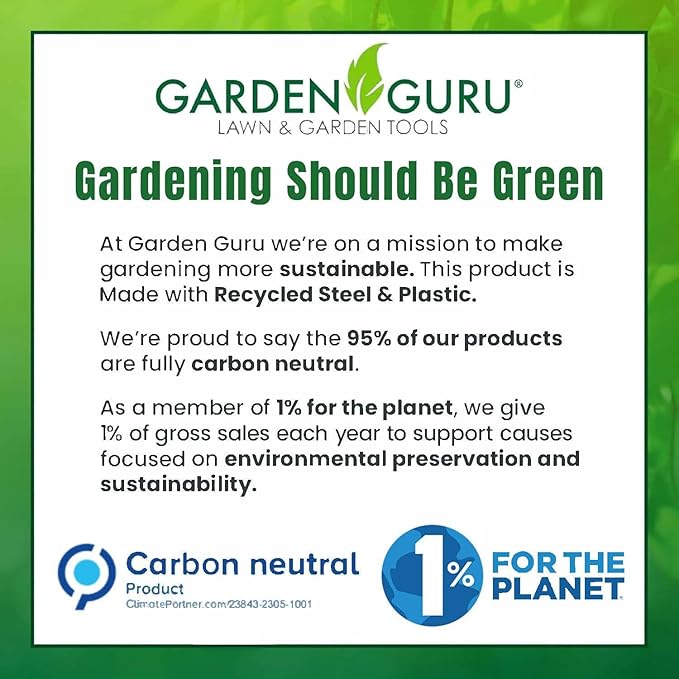 Garden Guru Garden Tool Set 3pc Hand Trowel Transplanter Cultivator – Heavy Duty Rust Resistant Stainless Steel - Ergonomic Comfort Grip Handle – Perfect Gardening Tool Kit Gifts for Women & Men