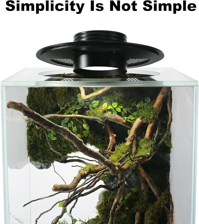 Desktop Glass Plant Terrarium with Grow Light(L7.8 W7.8 H14), for Succulent, Moss, Miniature Gardening Landscape, Betta Fish Tank, Indoor Plant Growth, Office Home Decoration (TimeControlled)