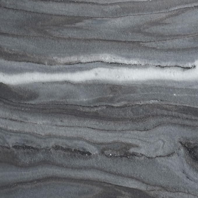 SIMPLIHOME Demy 18-inch Wide Metal Accent Table in Black Marble/Black Metal, Round Side Table with Slatted Base for Living Room, Bedroom, or Entryway, Industrial Style, Assembled