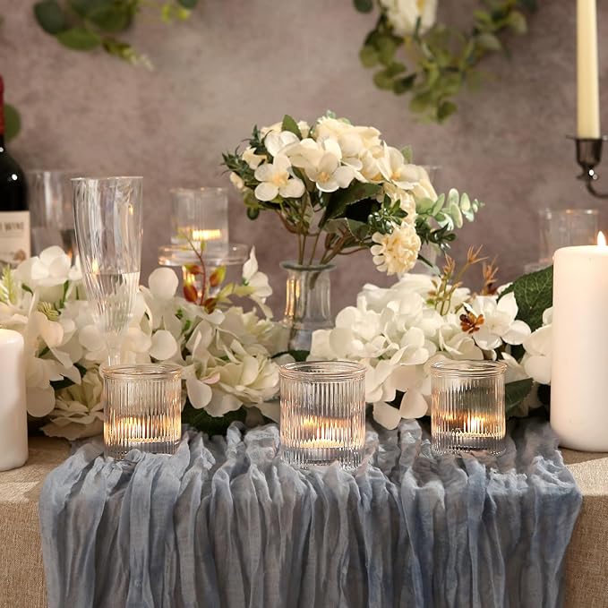 36pcs Votive Candle Holders - Clear Votives Glass Tea Light Candle Holders Bulk, Tea Lights Candles Holder for Home Party Wedding Decoration & Gift (Clear)