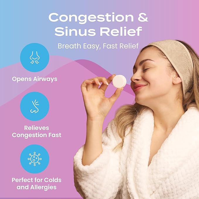 Bloom: Body Restore Shower Steamers Aromatherapy 6 Pack - Christmas Stocking Stuffers, Birthday Gifts for Women, White Elephant, Relaxation, Self Care for Men - Bloom