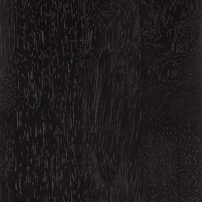 Amazon Basics Solid Wood Saddle-Seat Kitchen Counter Barstool with Footrest, Easy Assembly - 24-Inch Height - Black - Set of 2