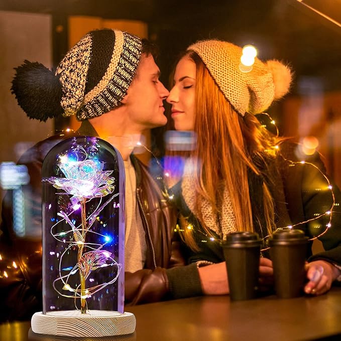 QUNPON Gifts for Women,Birthday Gifts for Women,Purple Butterfly Flowers for Mom Mother Day Flower Gifts from Daughter Son,Gift for Sister,Her,Grandma,Wife